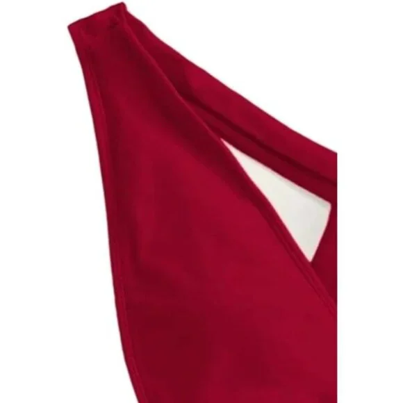 Sexy Tie Criss Cross Plunge One Piece High Cut Brazilian Swimsuit 3XL - Picture 4 of 5